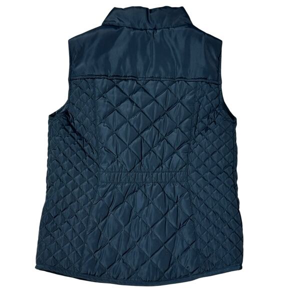 ZARA GIRLS Navy Quilted Vest 7/8 - Picture 5 of 7